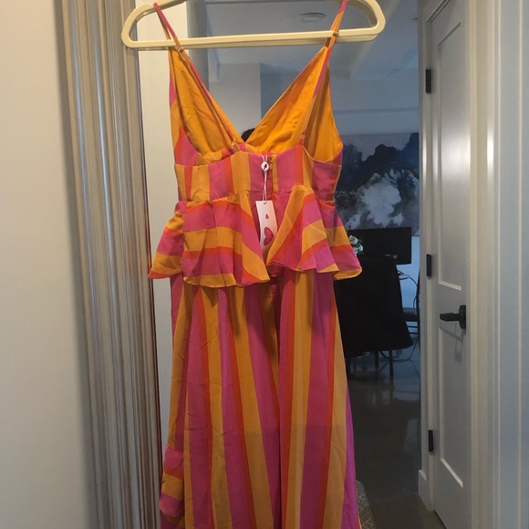 GEORGIA RUFFLED TIERED SLEEVELESS HIGH-LOW DRESS - Picture 6 of 7